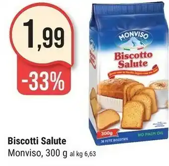 Monviso Biscotto Salute Con Fave Di Cacao E Cocco 300 G(ml)