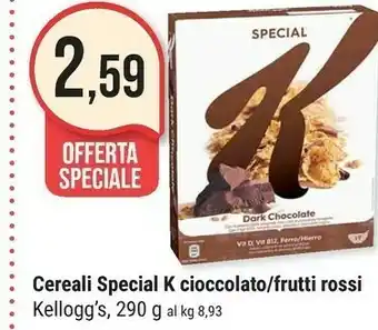 Supermercati Gulliver Kelloggs Kellogg's Special Dark Chocolate offerta