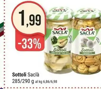 Supermercati Gulliver Saclà Sottolì Carciofini Tagliati 285 G(ml) offerta