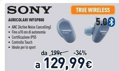 Sony Cuffie offerta di Unieuro