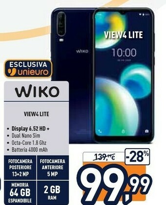 Unieuro Wiko Smartphone offerta