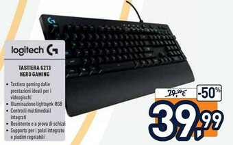 Unieuro Logitech G213 Tastiera USB Nero offerta