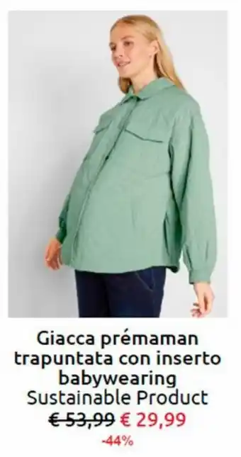 Bonprix Giacca premaman trapuntata con inserto offerta