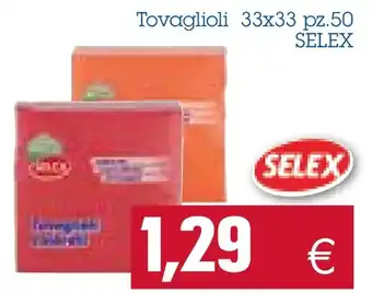 Emi Market Selex Tovaglioli 33 x 33 pz.50 offerta