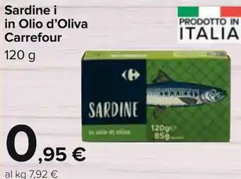 Carrefour Carrefour Sardine I In Olio d'Oliva 120 g offerta
