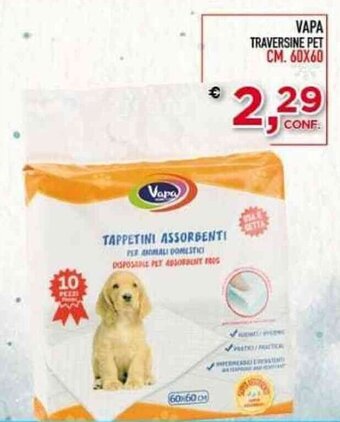 Vapa Traversine Pet cm. 60x60
