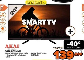 Expert Akai TV LED AKTV2426M offerta