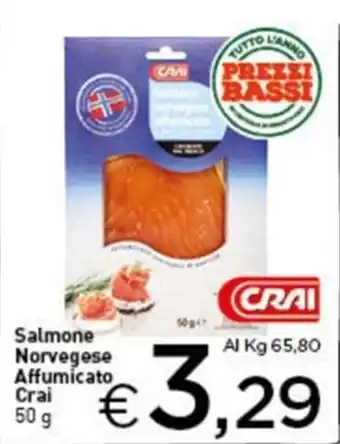 Premium Cash&Carry Crai Salmone Norvegese Affumicato 50 g offerta