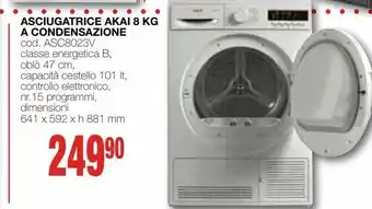 Mondo Brico Asciugatrice akai 8 kg a condensazione offerta