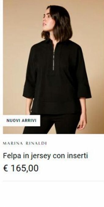 Felpa in jersey con inserti