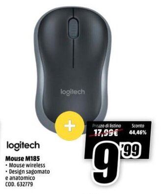 MediaWorld Logitech Mouse M185 offerta