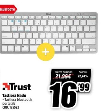 MediaWorld Trust Tastiera Nado offerta