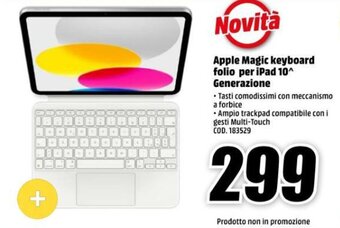 MediaWorld Apple Magic keyboard folio per iPad 10^ Generazione offerta