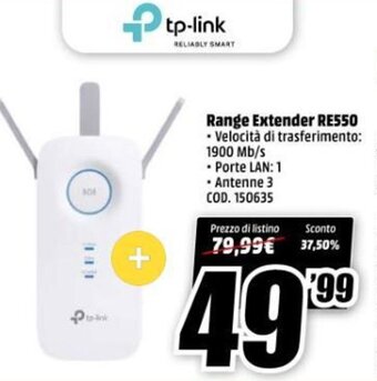 MediaWorld TP-Link Range Extender RE550 offerta