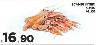 Deco Supermercati Scampi Interi 30/40 offerta