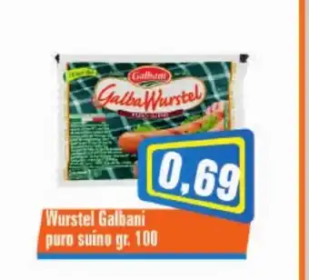 Punto Vigas Wurstel Galbani puro suino gr. 100 offerta