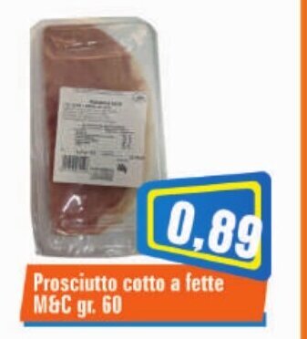 Punto Vigas Prosciutto cotto a fette M&C gr. 60 offerta
