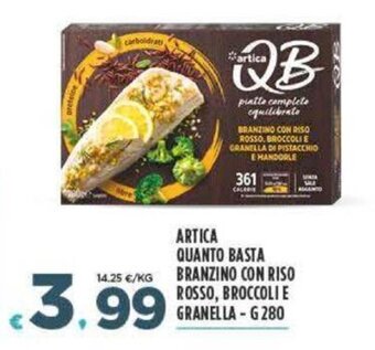 Deco Supermercati Artica Quanto Basta Branzino con Riso Rosso, Broccoli e Granella g 280 offerta