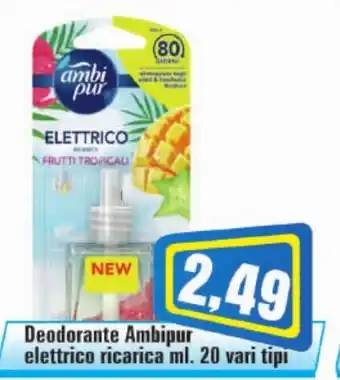 Ambipur Deodorante elettrico ricarica 20 ml. vari tipi
