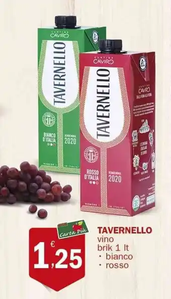 Crai Tavernello vino brik 1 lt bianco/rosso offerta