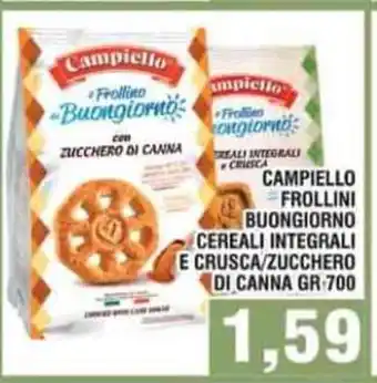 Bitar Campiello Frollini Buongiorno Cereali Integrali E Crusca/ Zucchero Di Canna 700 Gr offerta