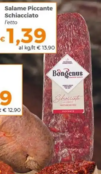 Bongenus Salame Piccante Schiacciato