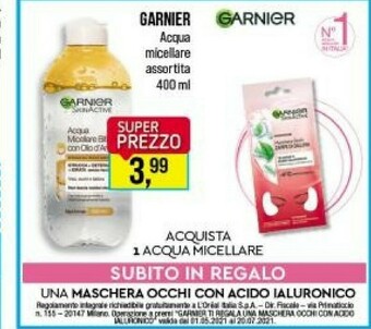 Caddy's Garnier Crema corpo offerta