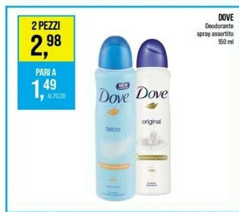 Caddy's Dove Deodorante offerta