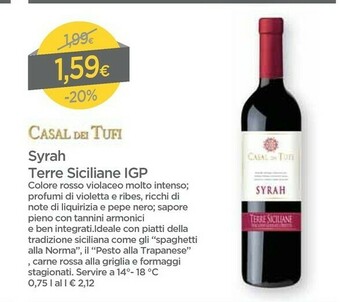 DPiù Intenso Vino rosso offerta