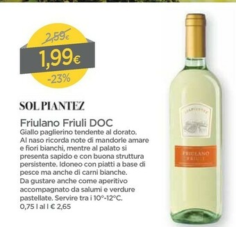 DPiù Vino bianco offerta