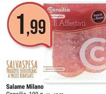 Supermercati Gulliver Consilia Freschi E Pronti Salame Milano 100 G(ml) offerta