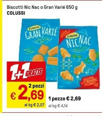 Iper La Grande Colussi Biscotti Nic Nac offerta