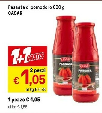 Iper La Grande Casar Passata Di Pomodoro 680 G offerta