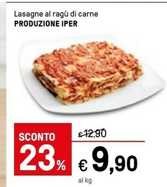 Iper La Grande Iper Lasagne Al Ragù Di Carne offerta