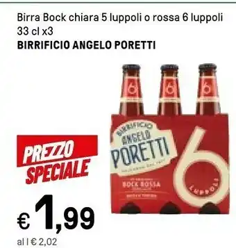 Iper La Grande Birrificio Angelo Poretti Birra Bock Chiara 5 Luppoli offerta