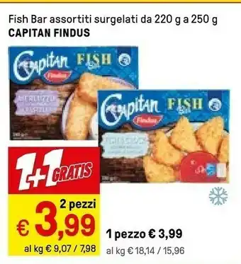 Iper La Grande Findus Capitan Fish Bar Fiori Di Merluzzo D'Alaska In Pastella Surgelati offerta