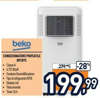 Unieuro Beko BP207C 0,8 L 65 DB Bianco offerta
