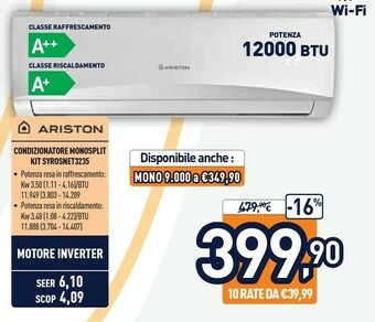 Ariston Condizionatore Monosplit Kit Syrosnet3235