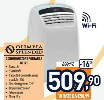Unieuro Olimpia Splendid Condizionatore Portatile 02141 offerta