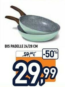 Unieuro Bis Padelle 24/28 Cm offerta
