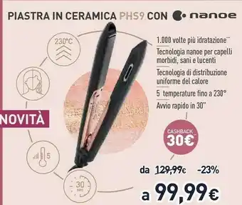 Unieuro Bosch Panasonic Piastra In Ceramica PHS9 offerta