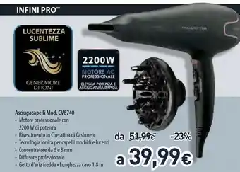 Unieuro Rowenta Pro 2 Infini Pro CV8740 Nero 2200W offerta