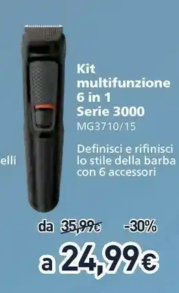 Unieuro Philips Kit Multifunzione 6 In 1 Serie 3000 offerta