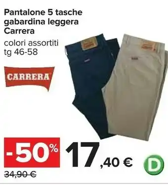 Carrefour Carrera Pantaloni uomo offerta