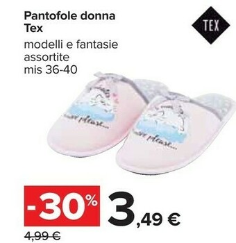 Carrefour Pantofole offerta