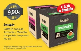 DPiù Kamoka Cialde caffè offerta