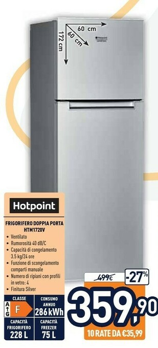 Unieuro Hotpoint HTM 1720 V Doppia Porta offerta