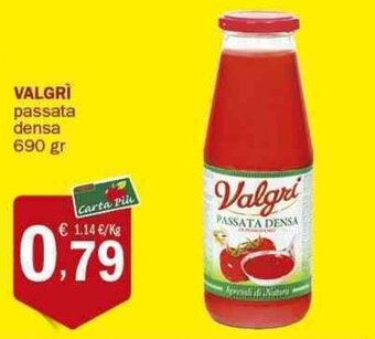Crai Valgrì passata densa 690 gr offerta