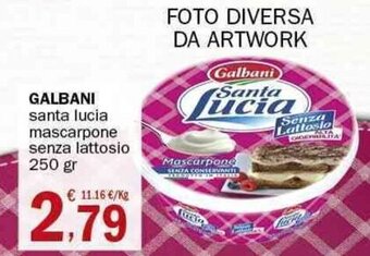 Crai Galbani santa lucia mascarpone senza lattosio 250 gr offerta