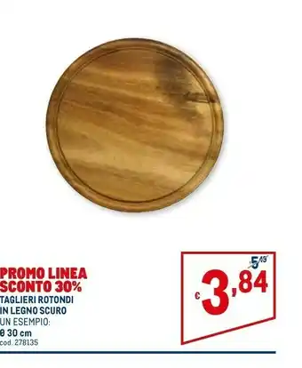 Metro Taglieri Rotondi In Legno Scuro offerta